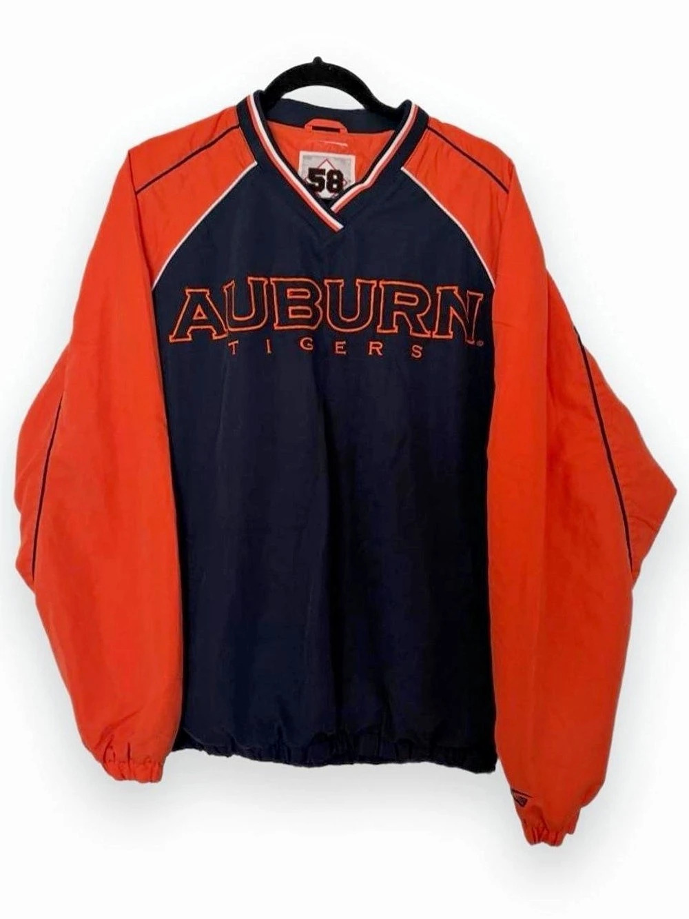 Vintage Y2K Auburn University Tigers pullover windbreaker jacket size large